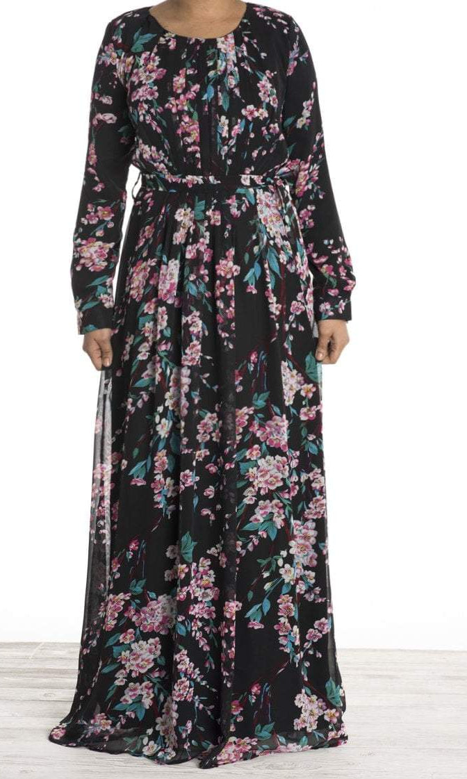 Gladiolus Floral chiffon dress Kabayare