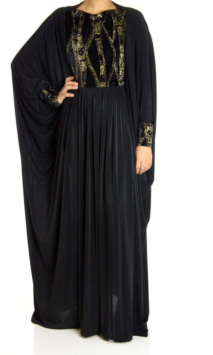 Glidder Maze Butterfly Jersey Abaya Kabayare