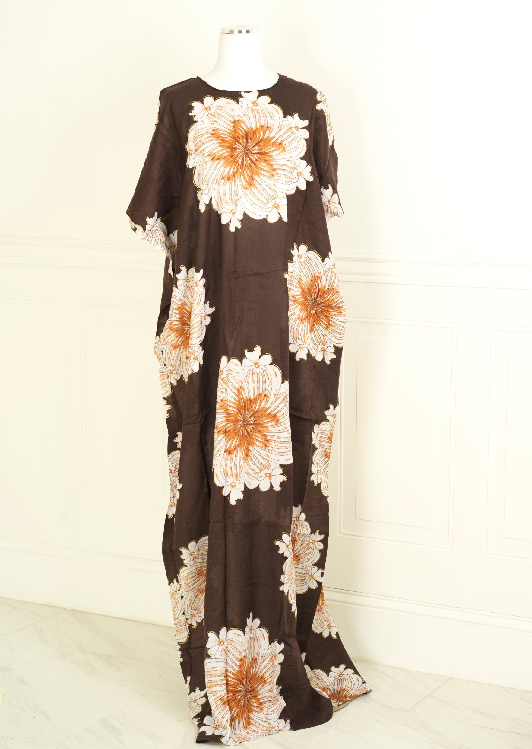 glitter floral print bati dress KF