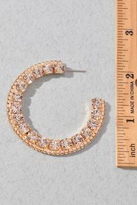 Golden C-hoops earrings Kabayare