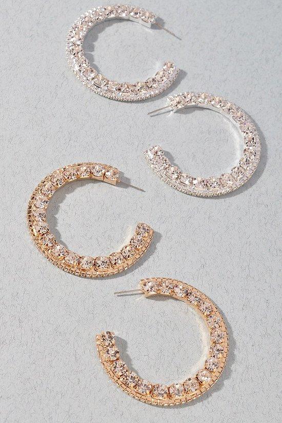Golden C-hoops earrings Kabayare