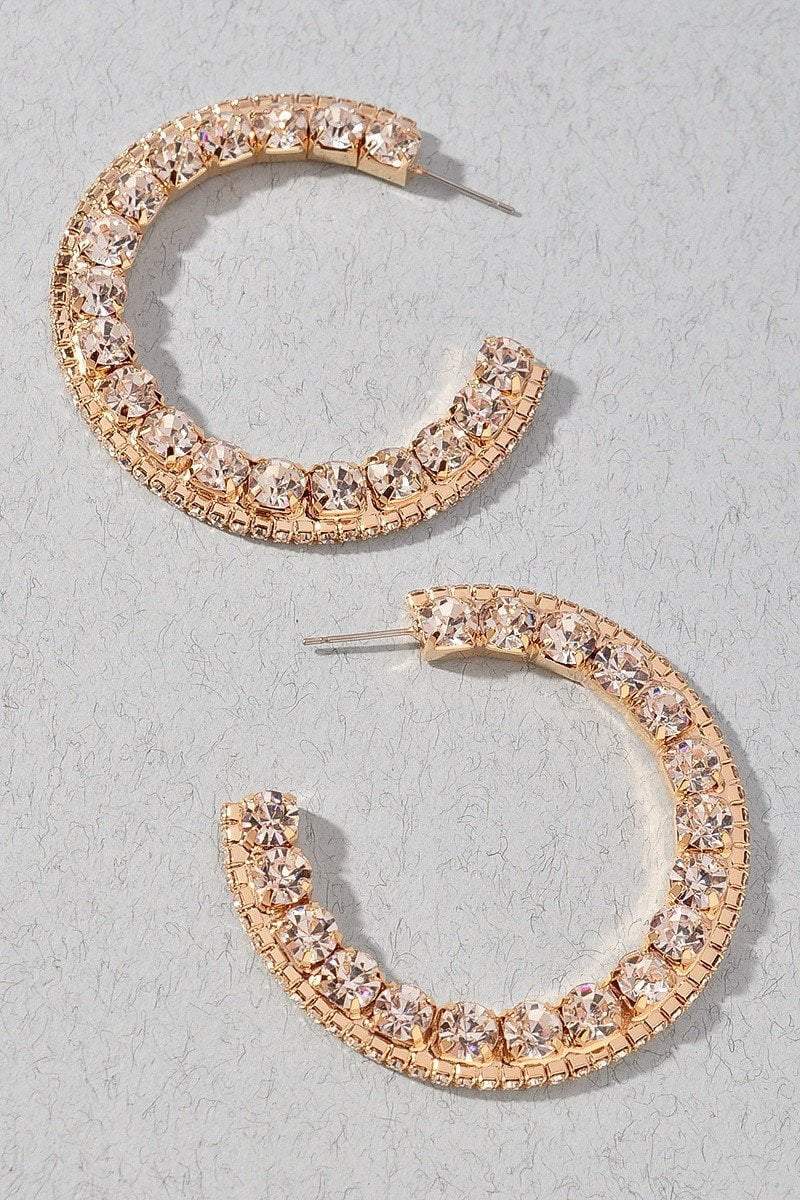 Golden C-hoops earrings Kabayare