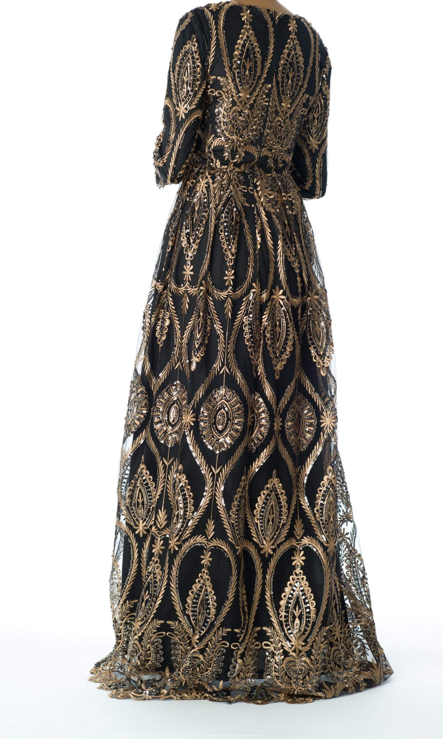 Golden Caterina Modest Gown Kabayare