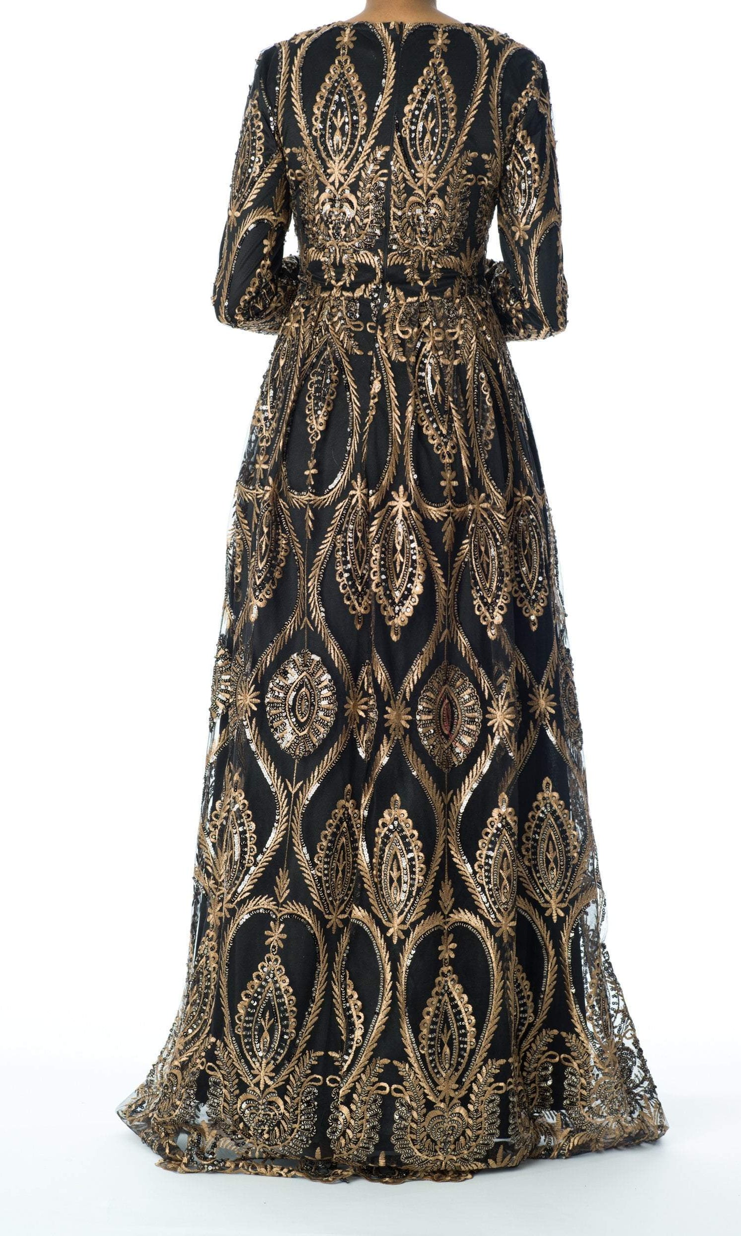 Golden Caterina Modest Gown Kabayare