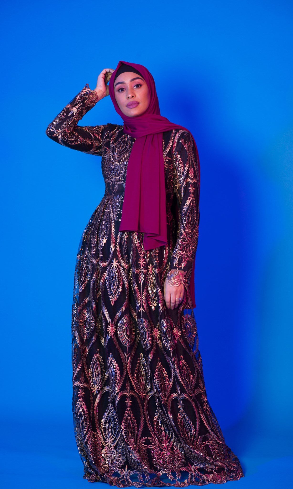 Golden Caterina Modest Gown Kabayare