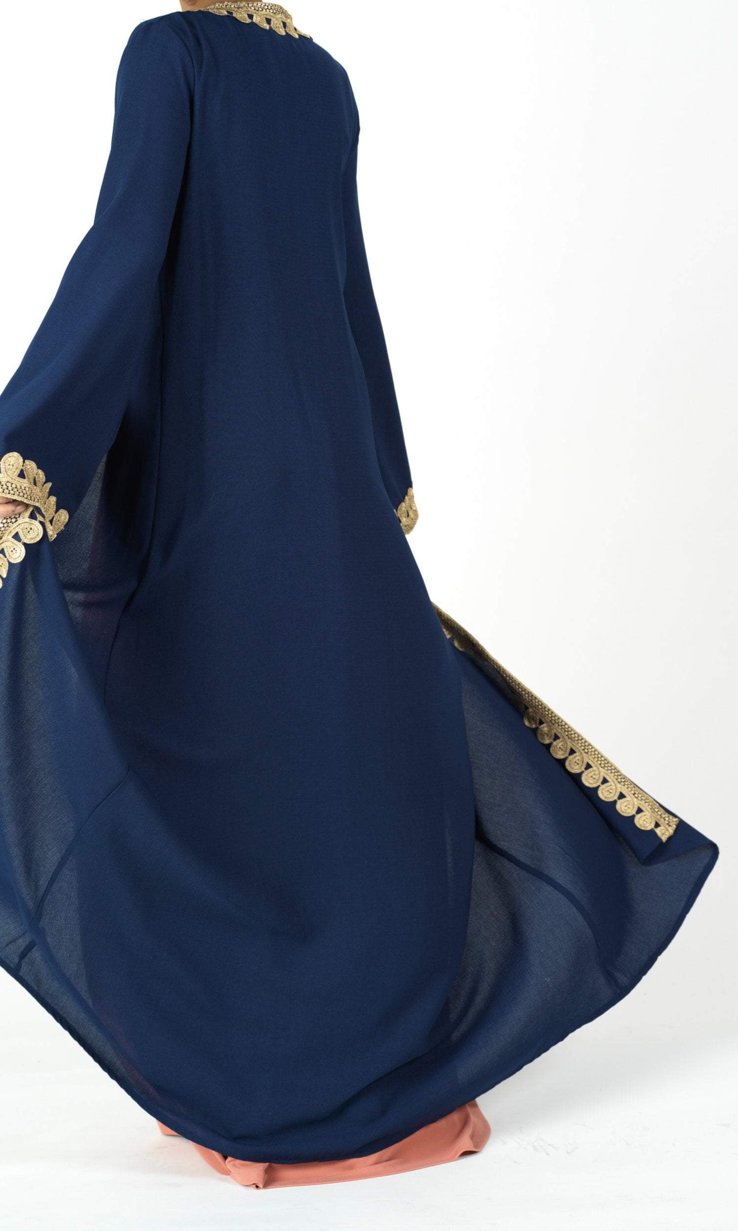Gorgeous golden detail abaya Kabayare