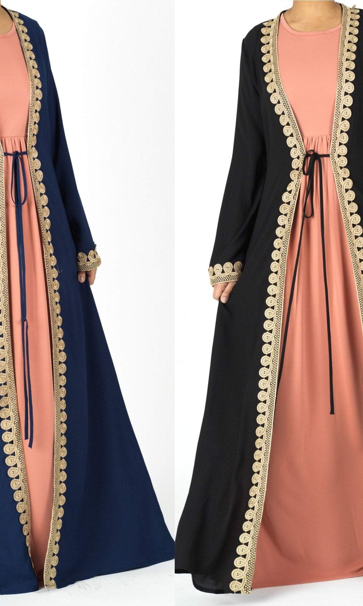 Gorgeous golden detail abaya Kabayare