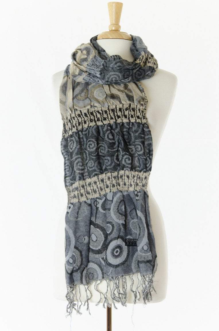 Gray Elastic Pashmina Scarf Kabayare