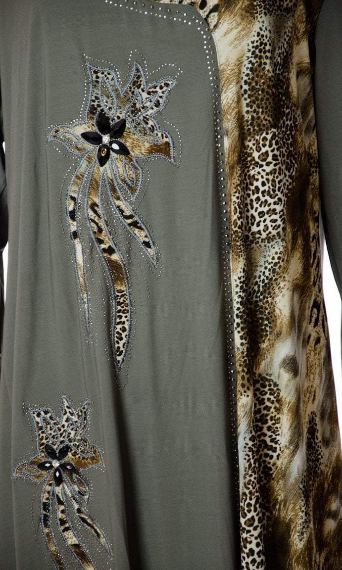Gray Embroidery dress Kabayare