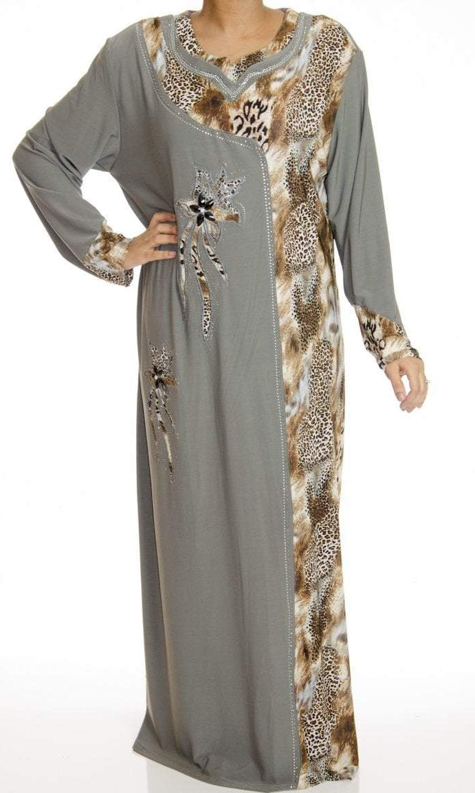 Gray Embroidery dress Kabayare