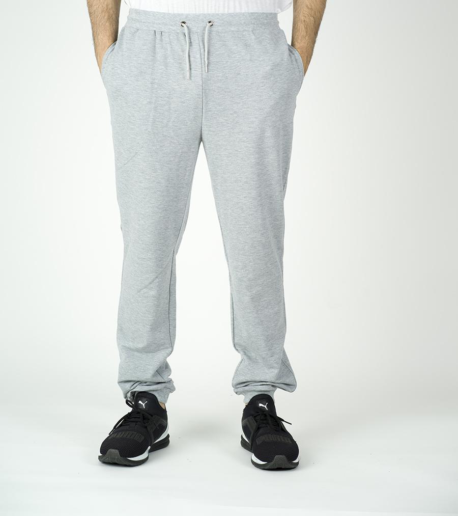 GRAY LEATHER DETAIL JOGGERS Kabayare