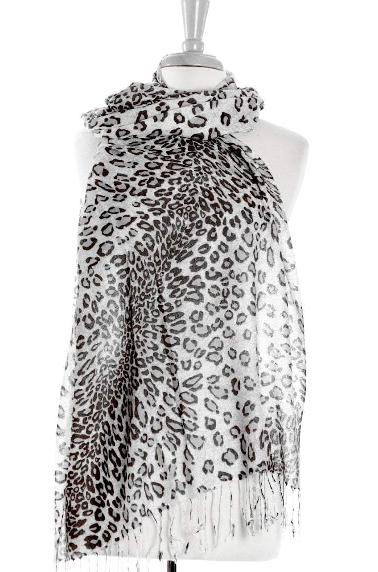 Gray leo Acrylic Scarf Pashimina Kabayare