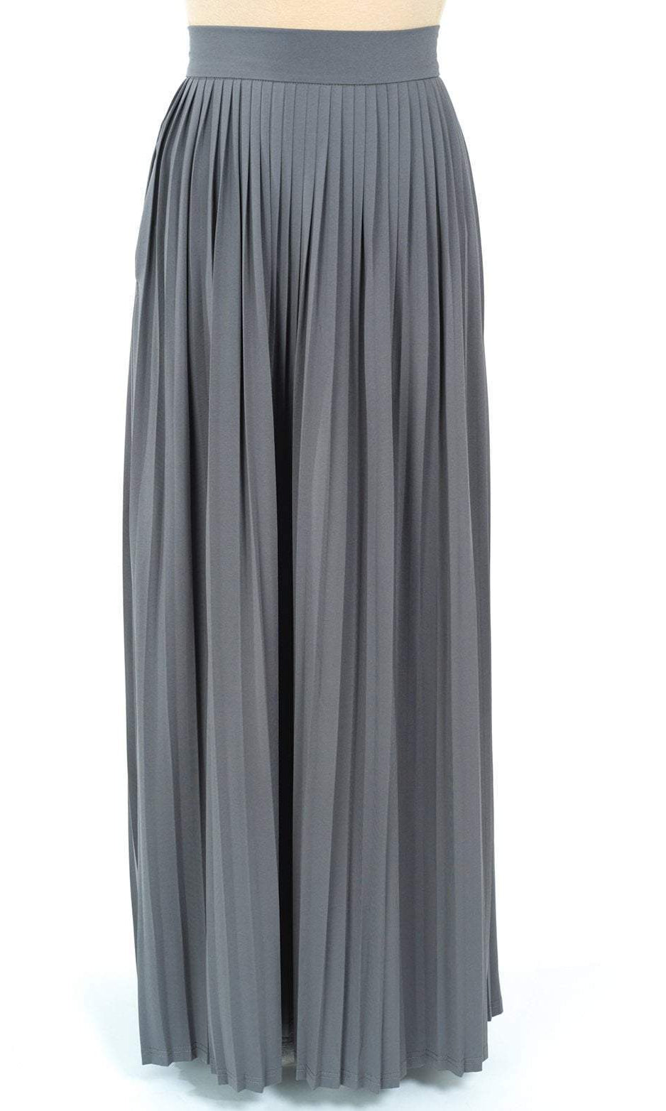 Gray Milk silk maxi Skirt Kabayare