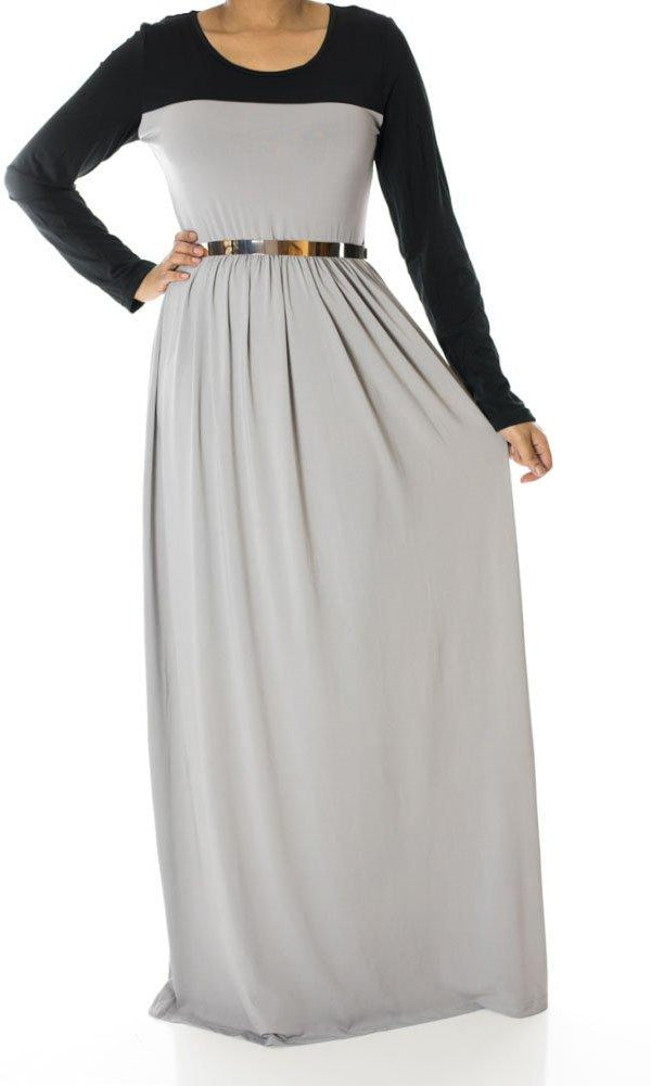 Gray Modern Edge maxi dress Kabayare