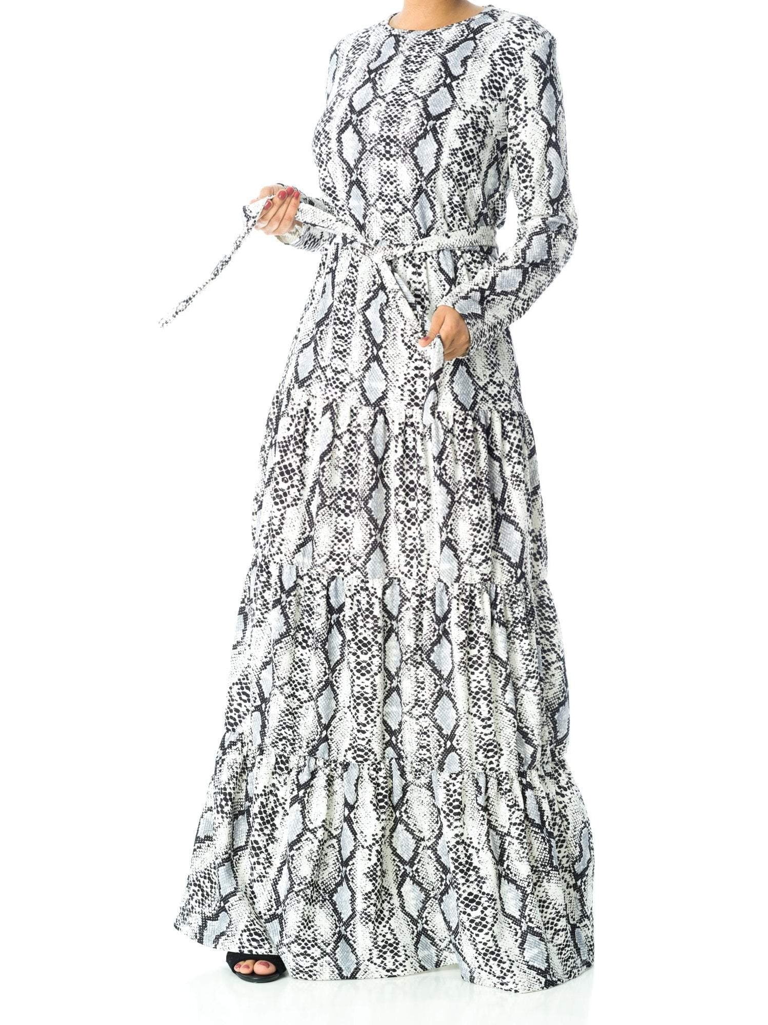 Gray ponti di roma Snakeskin maxi dress Kabayare