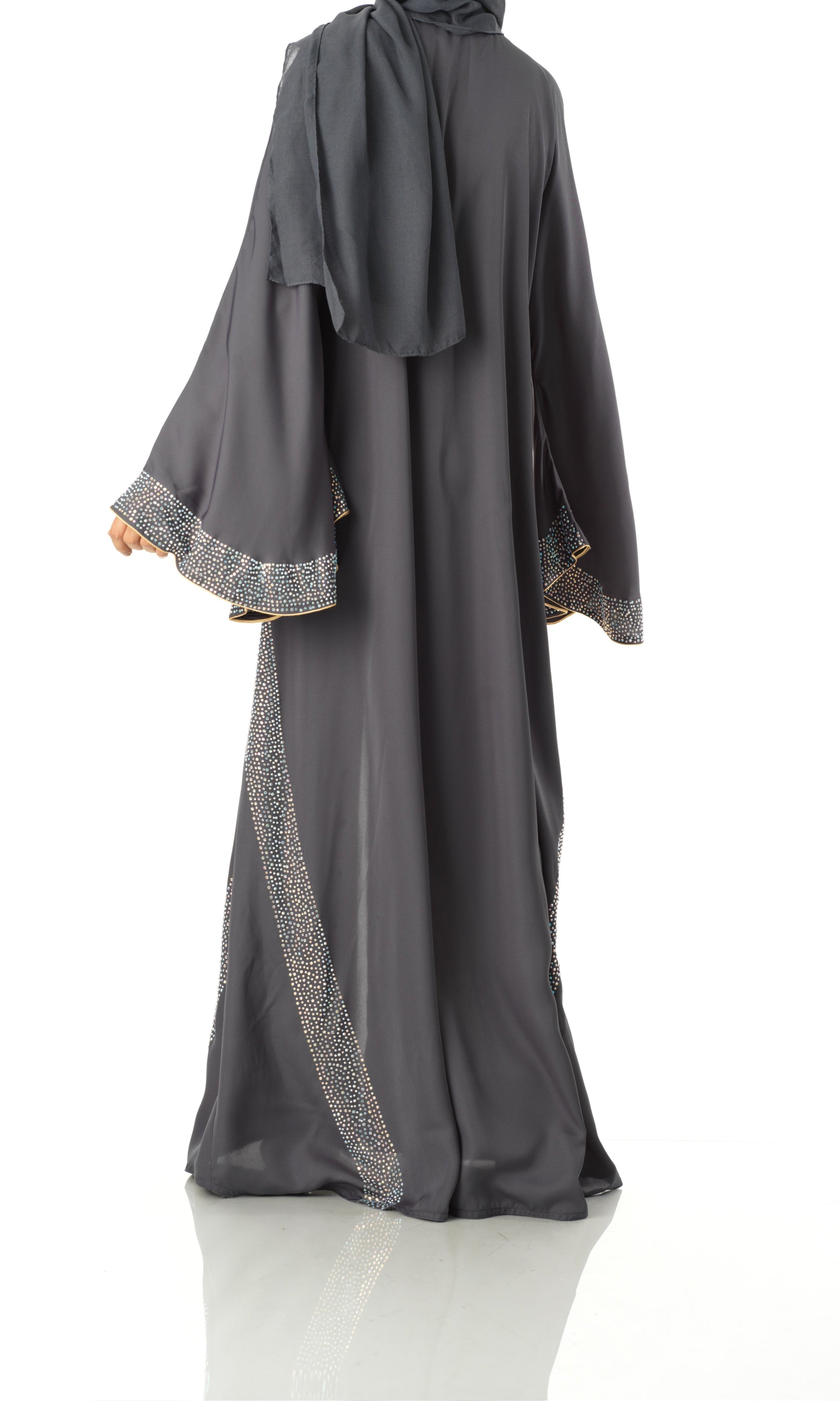Gray princess Aisha kimono abaya Kabayare