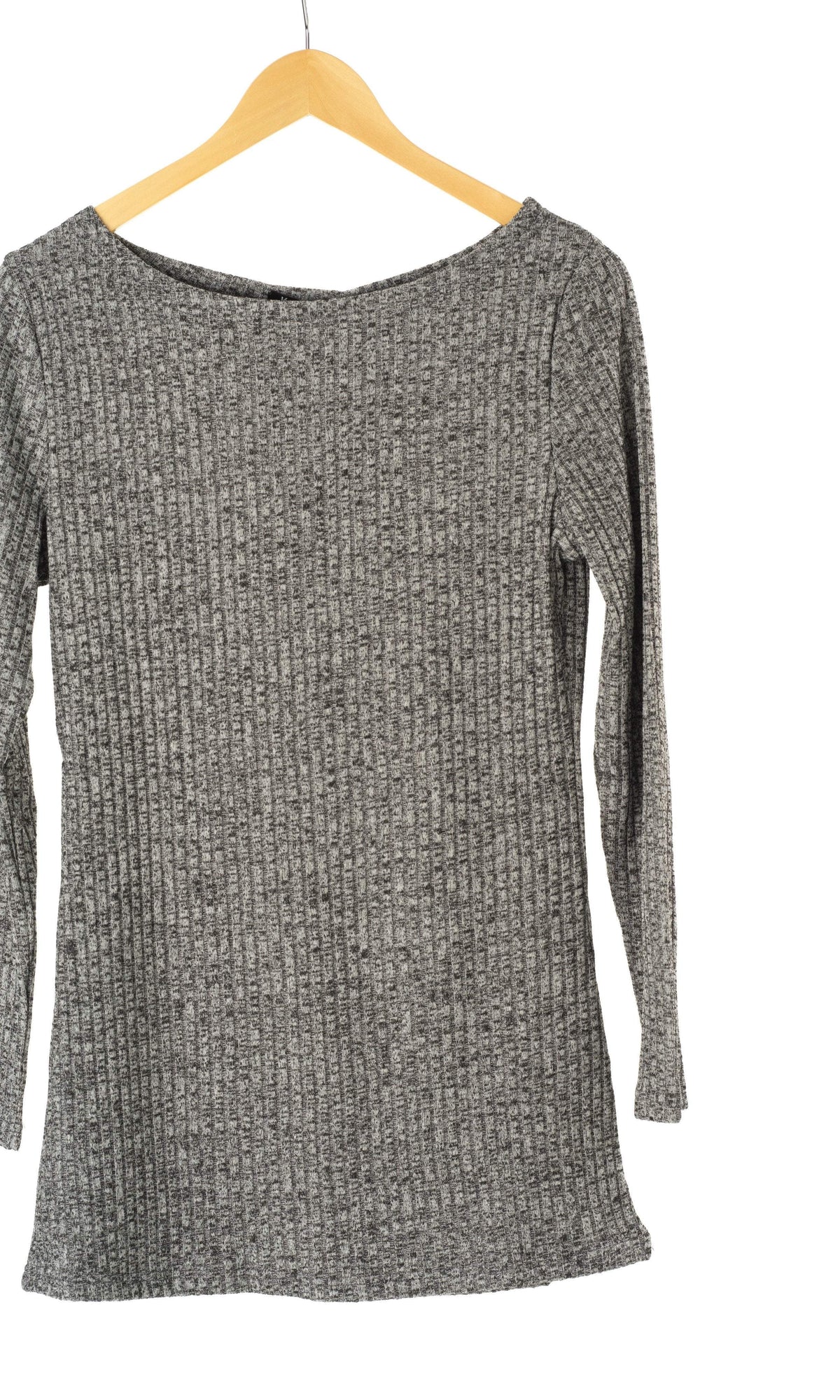 Gray Ribbed Sweater Shirt Kabayare