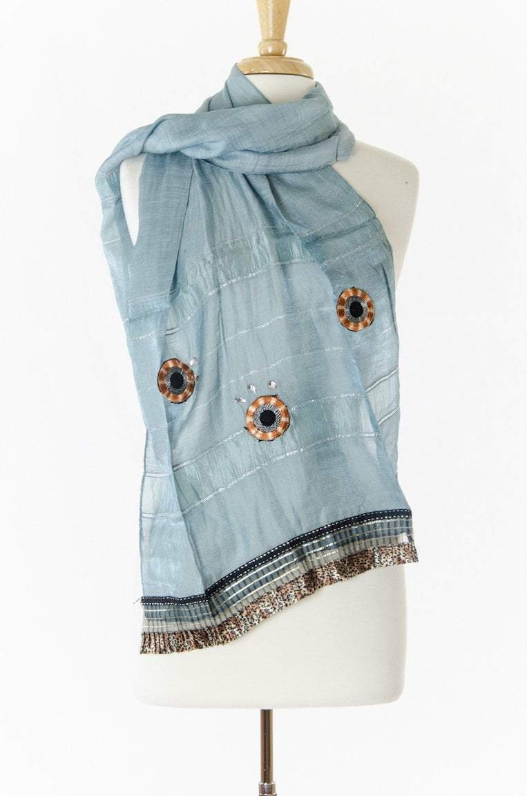 Gray Tribal Scarf Kabayare
