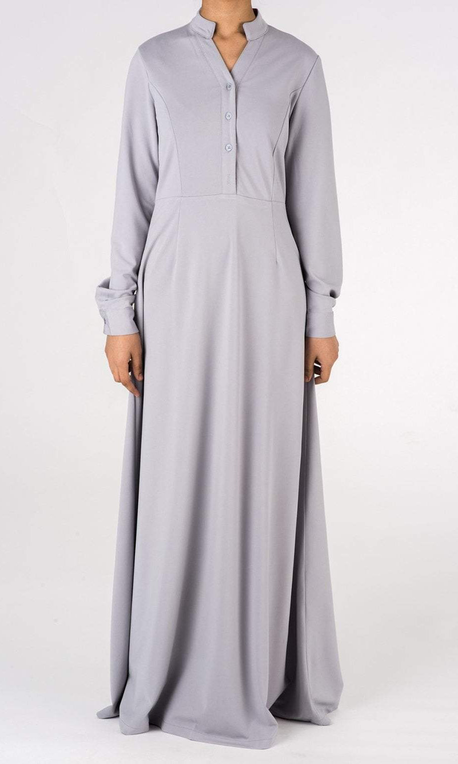 Gray Ultimate Modest Maxi Dress Kabayare