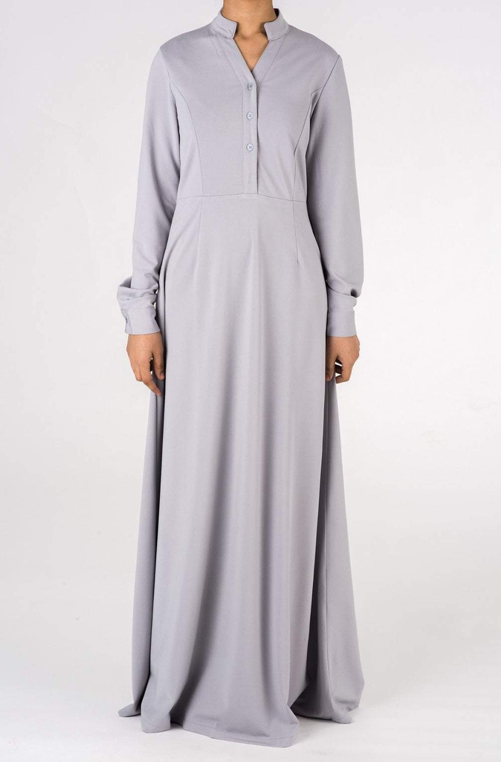 Gray Ultimate Modest Maxi Dress Kabayare