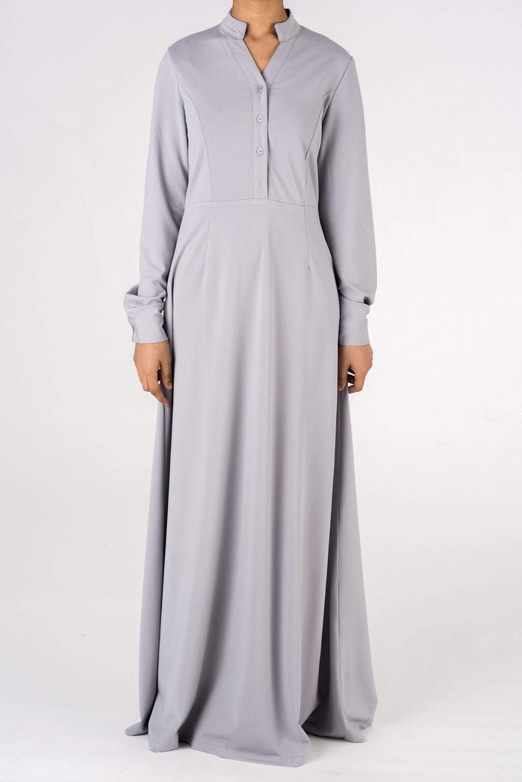 Gray Ultimate Modest Maxi Dress Kabayare
