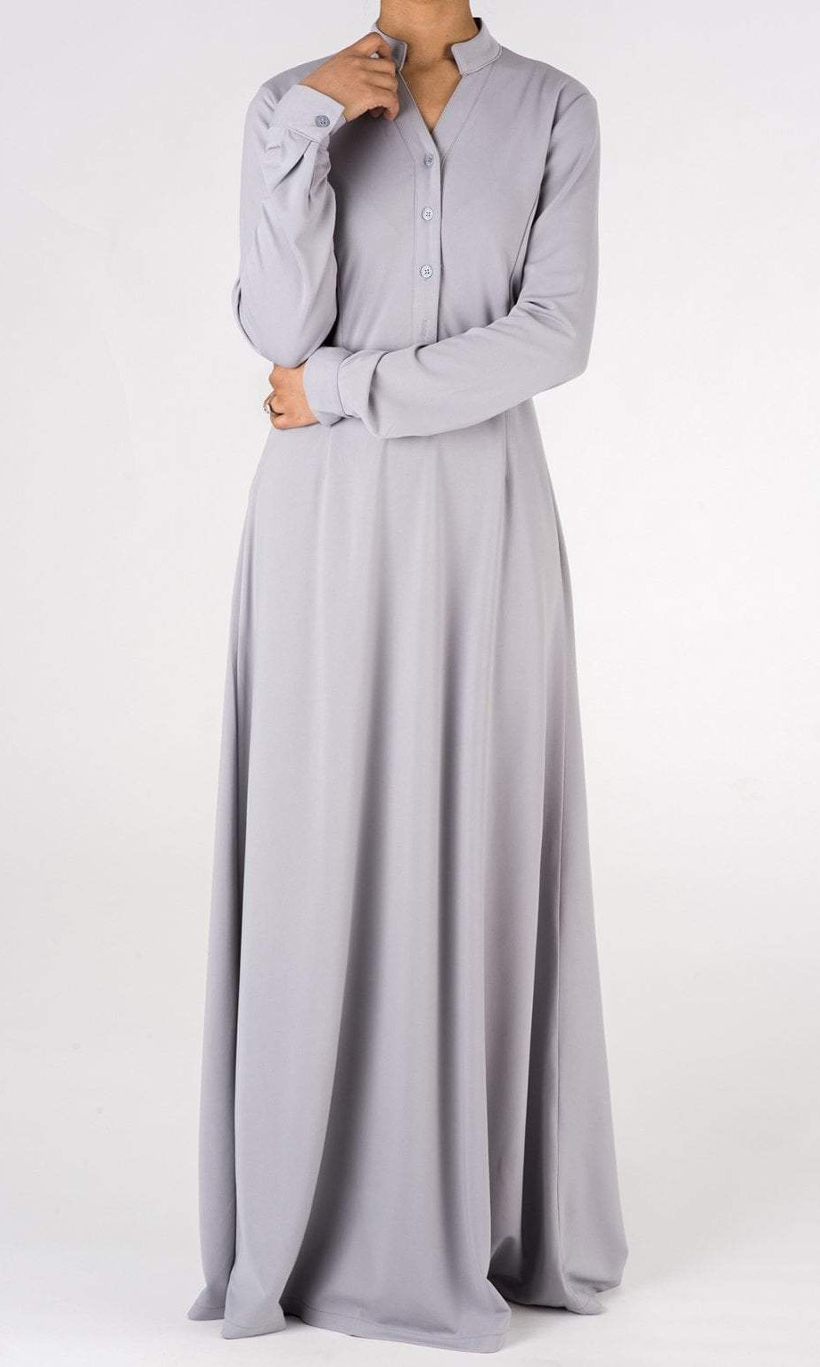 Gray Ultimate Modest Maxi Dress Kabayare