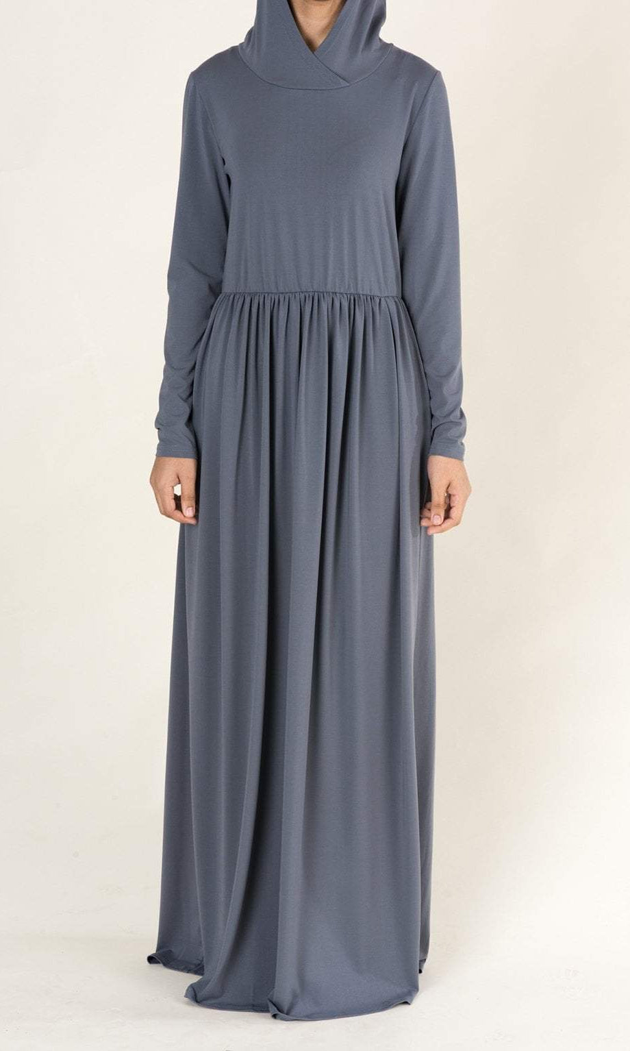 Gray Urban Hooded Maxi Dress Kabayare