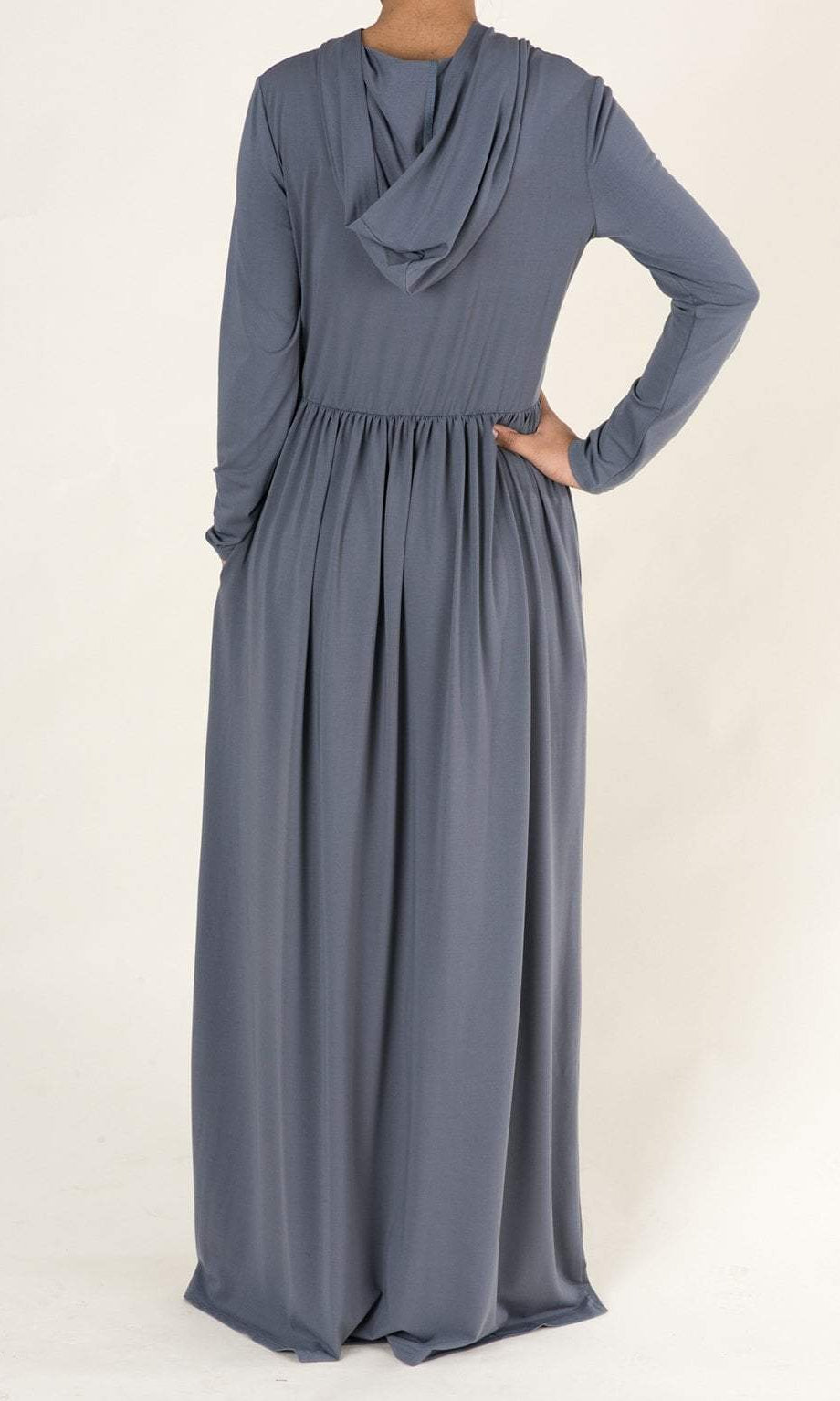 Gray Urban Hooded Maxi Dress Kabayare