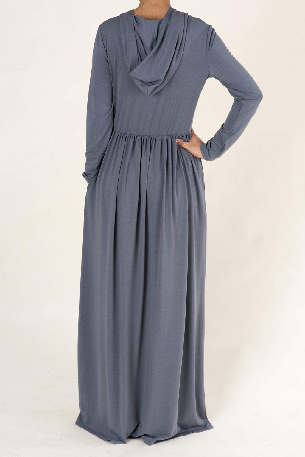 Gray Urban Hooded Maxi Dress Kabayare