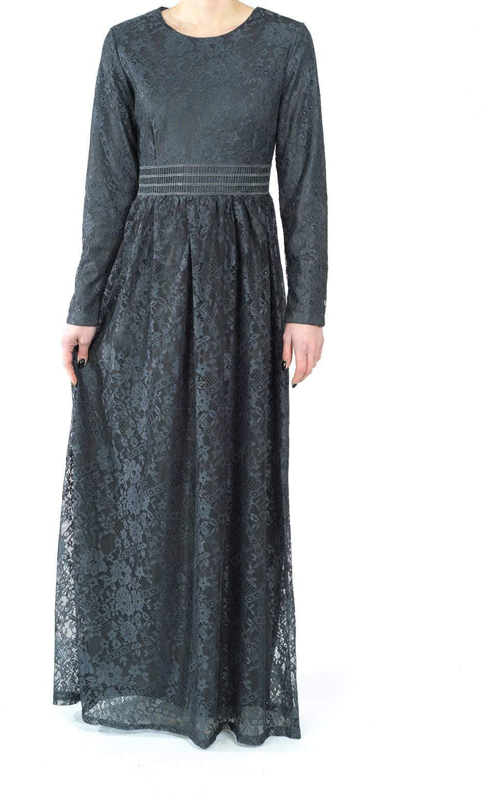 Gray Wanderlust Lace maxi dress Kabayare