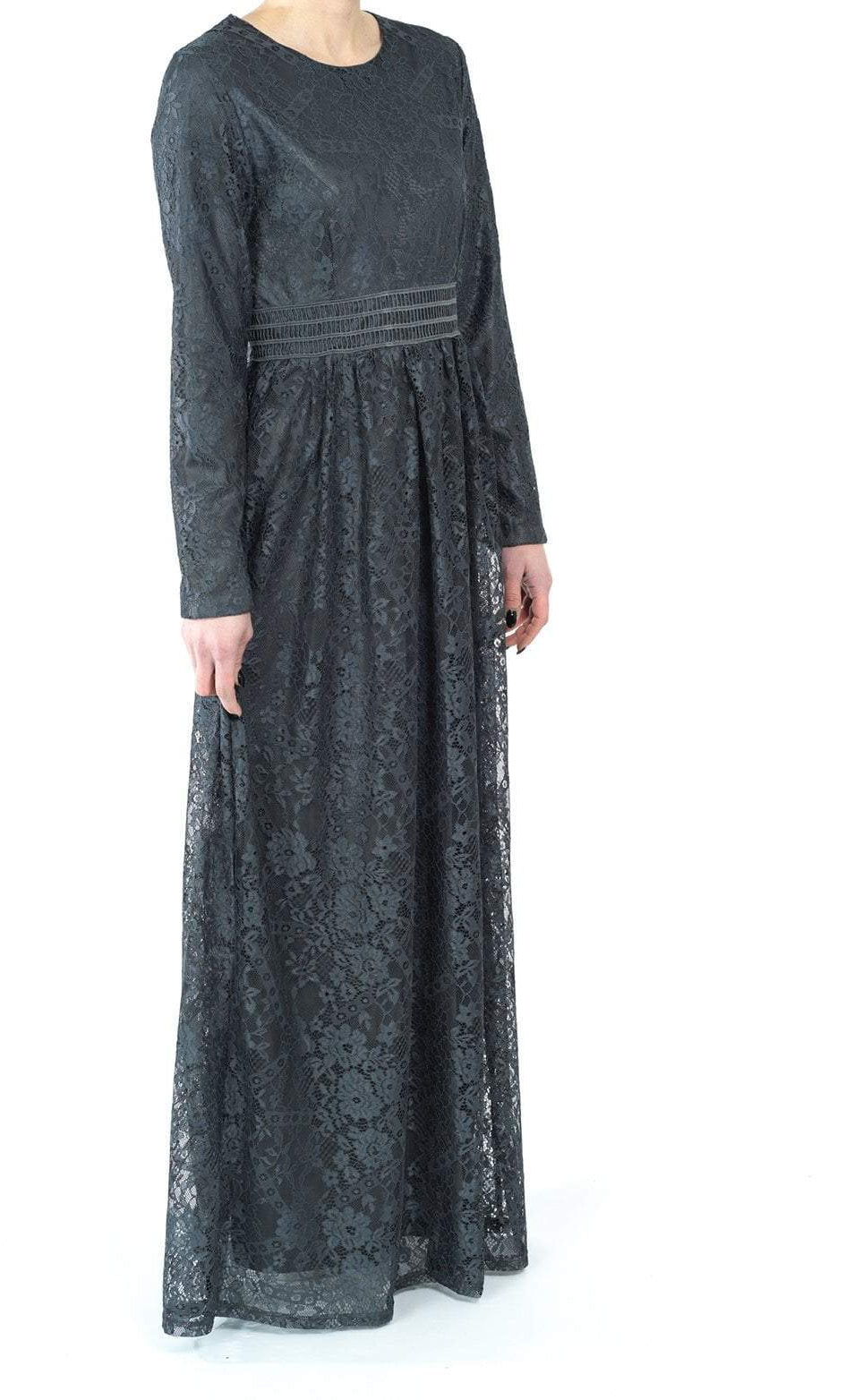 Gray Wanderlust Lace maxi dress Kabayare