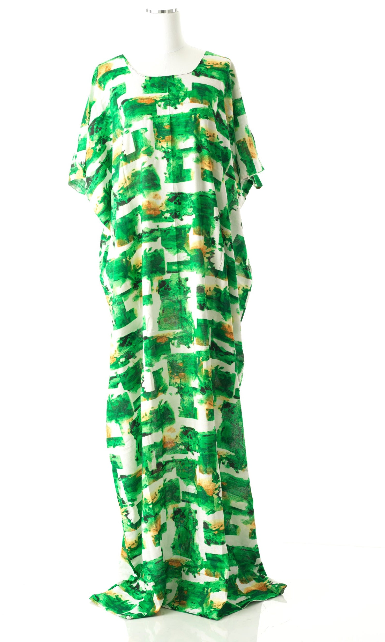 Green Abstract art bati dress Kabayare