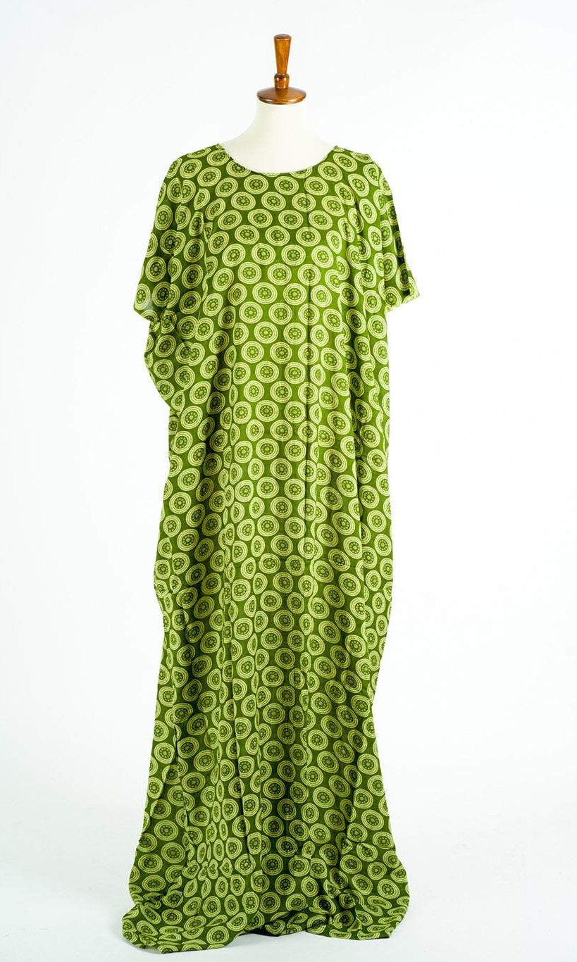 Green circle maze bati dress Kabayare