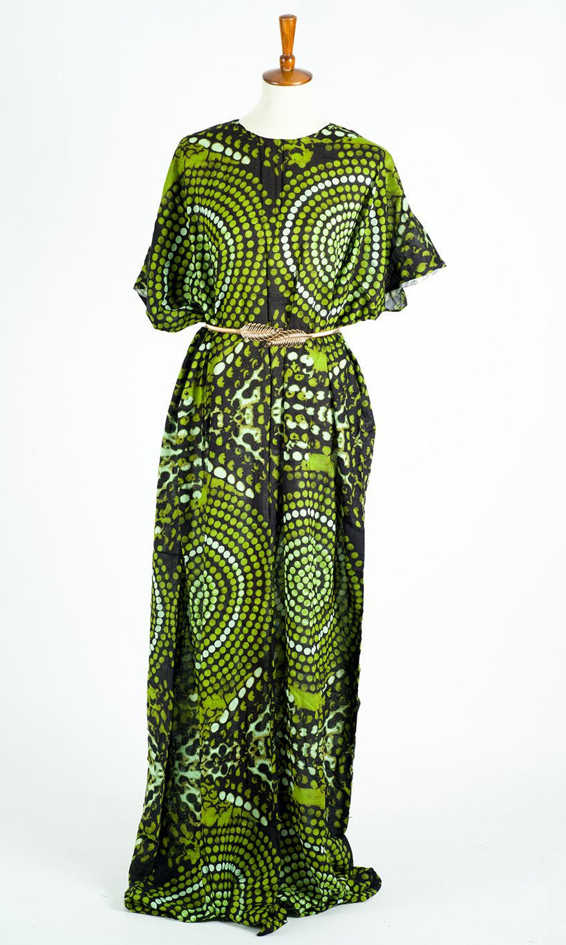 Green Dots Bati Dress Kabayare