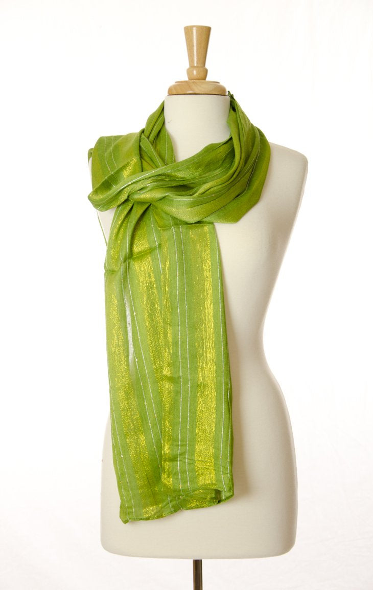 Green Golden Flare Scarf Kabayare