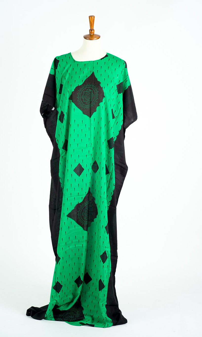 Green Shash PRINT BATI DRESS Kabayare