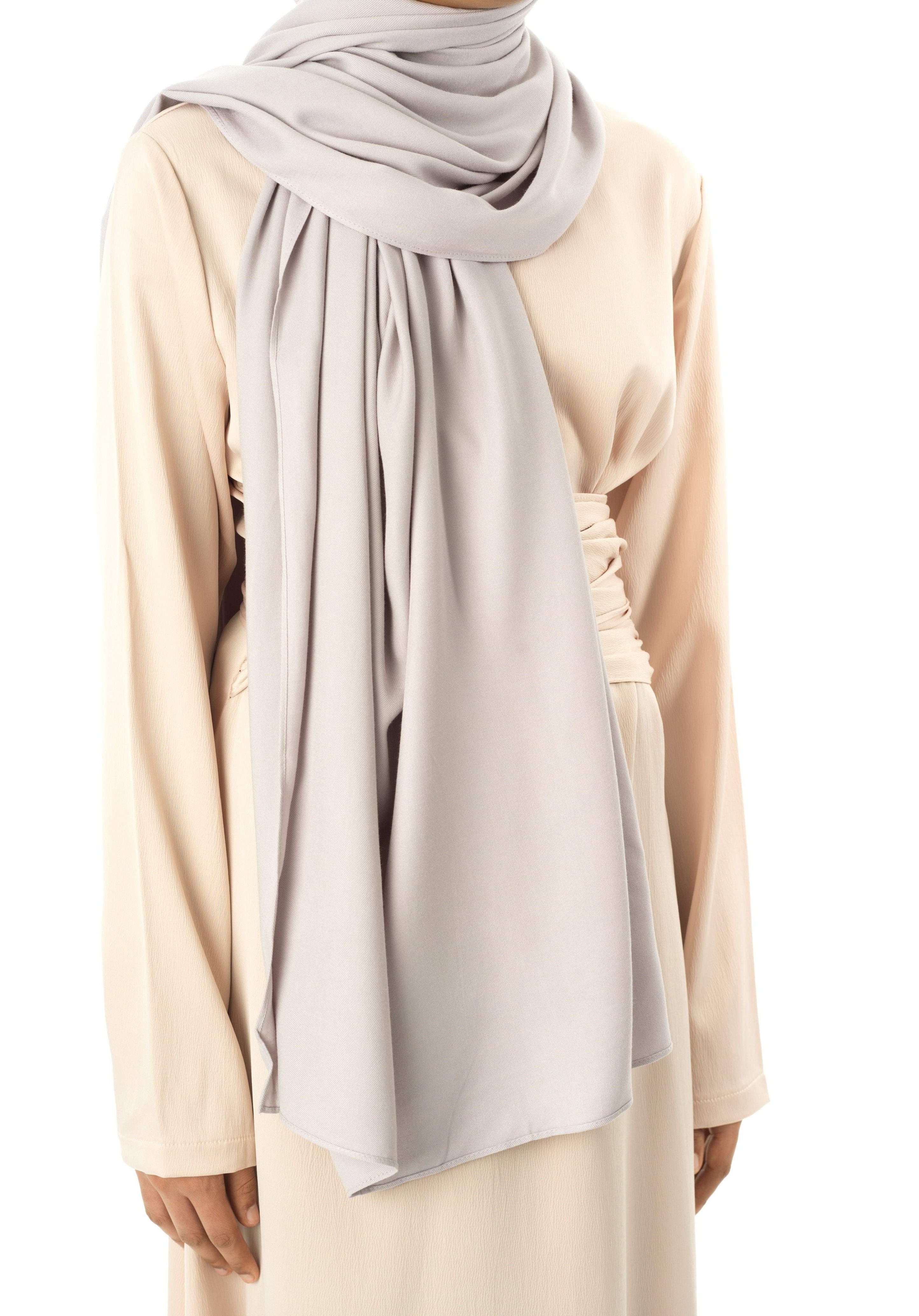 Grey Premium Rayon Hijab Kabayare