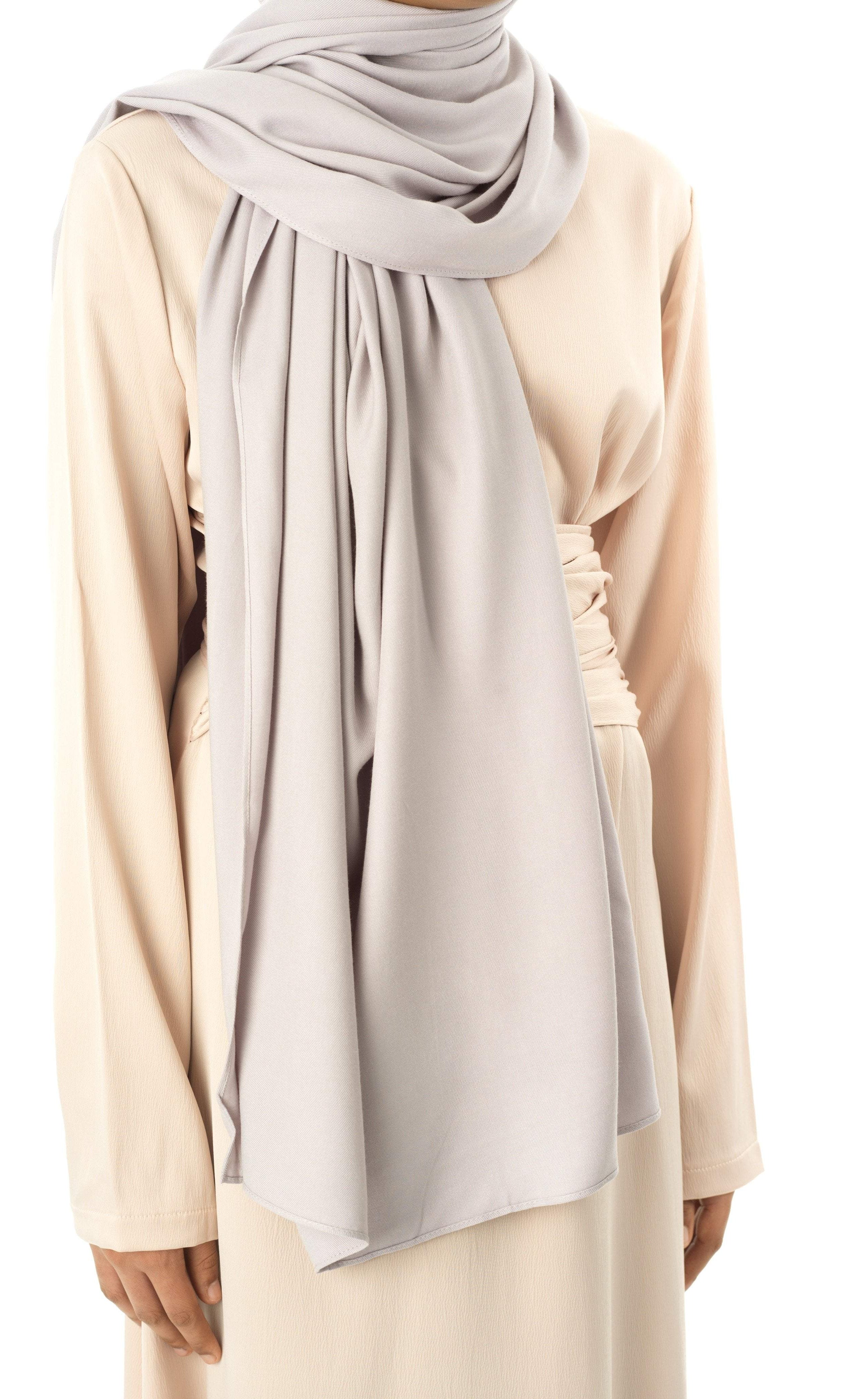 Grey Premium Rayon Hijab Kabayare