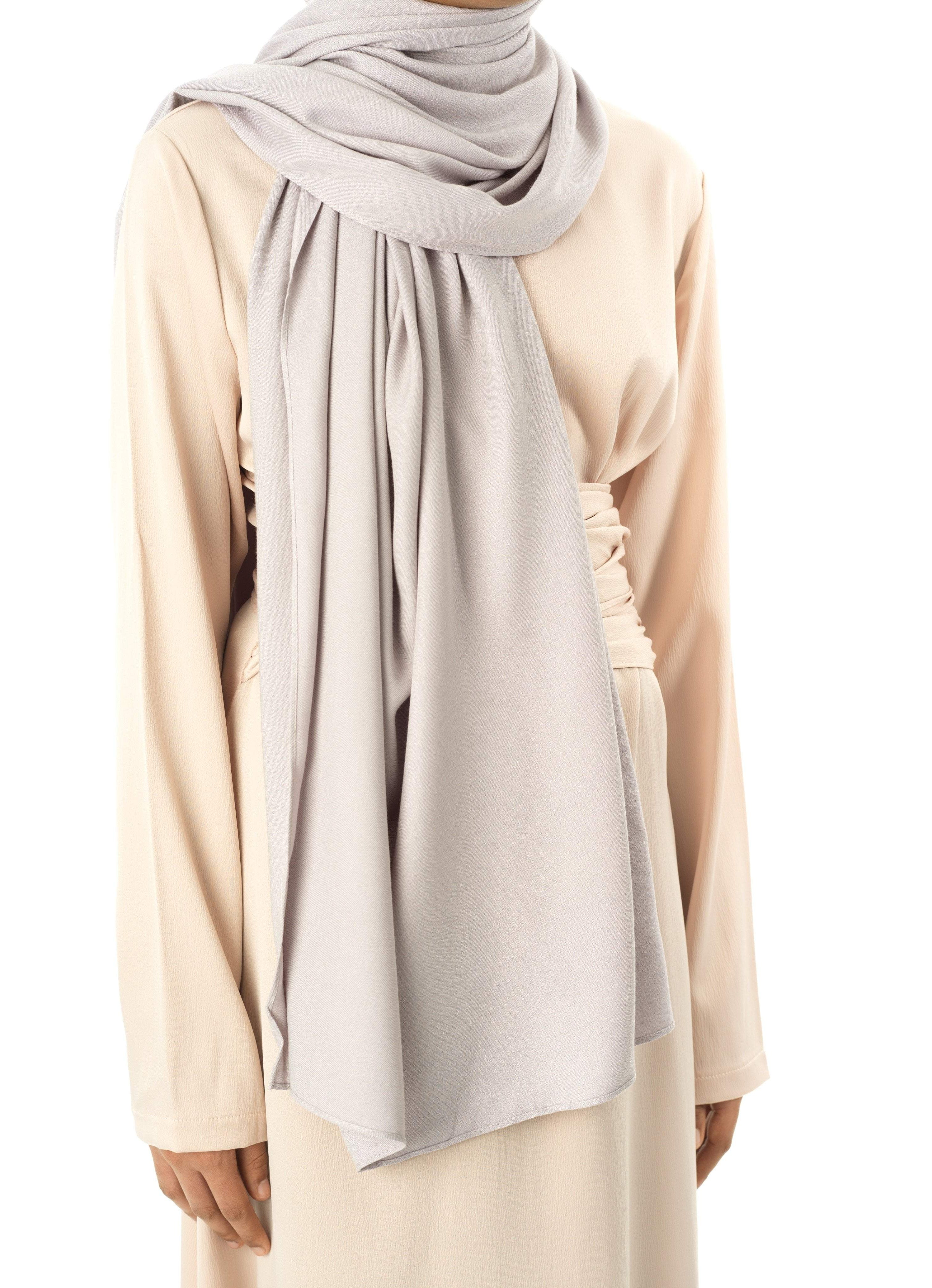 Grey Premium Rayon Hijab Kabayare