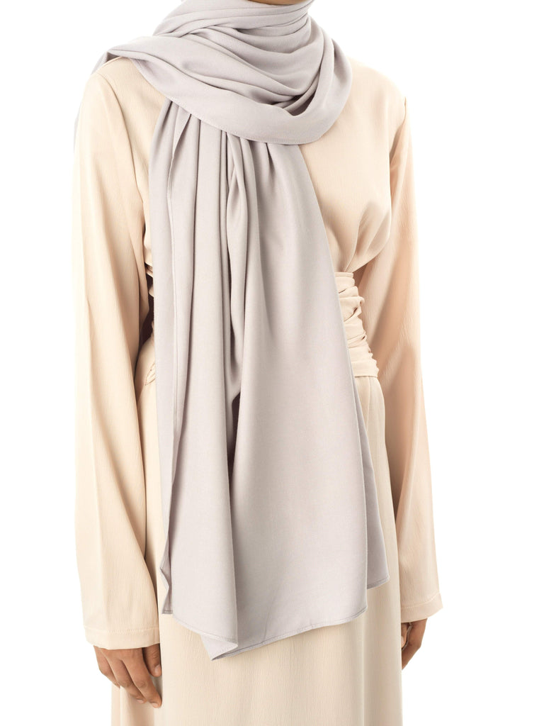 Grey Premium Rayon Hijab Kabayare