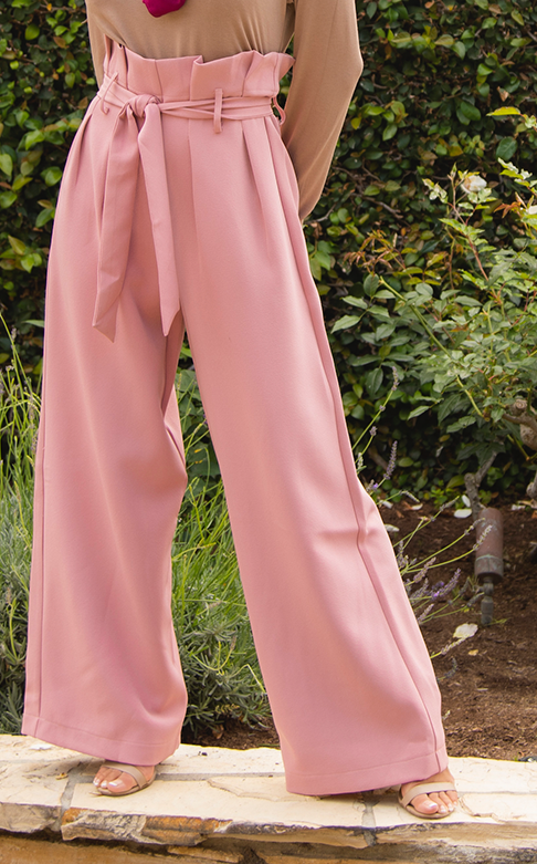 high waist pleats modest trousers Kabayare