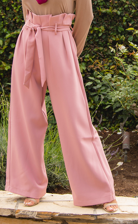 high waist pleats modest trousers Kabayare