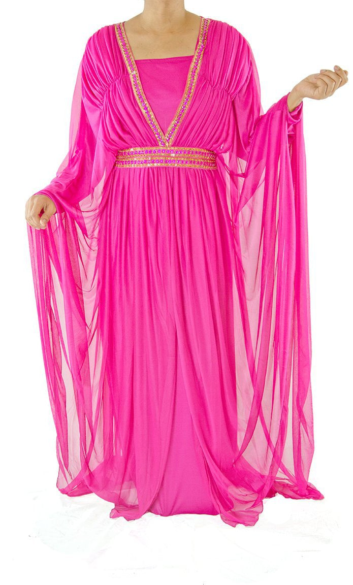 Hot pink drappie Butterfly Kaftan Kabayare