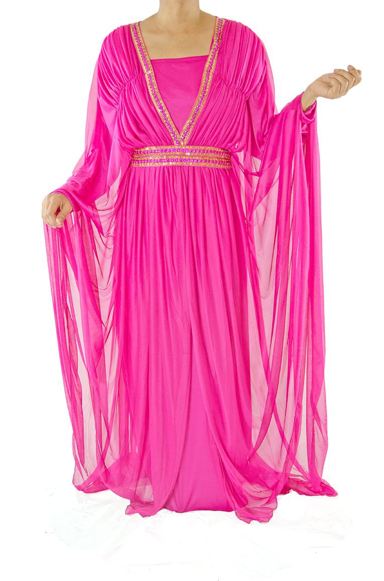 Hot pink drappie Butterfly Kaftan Kabayare