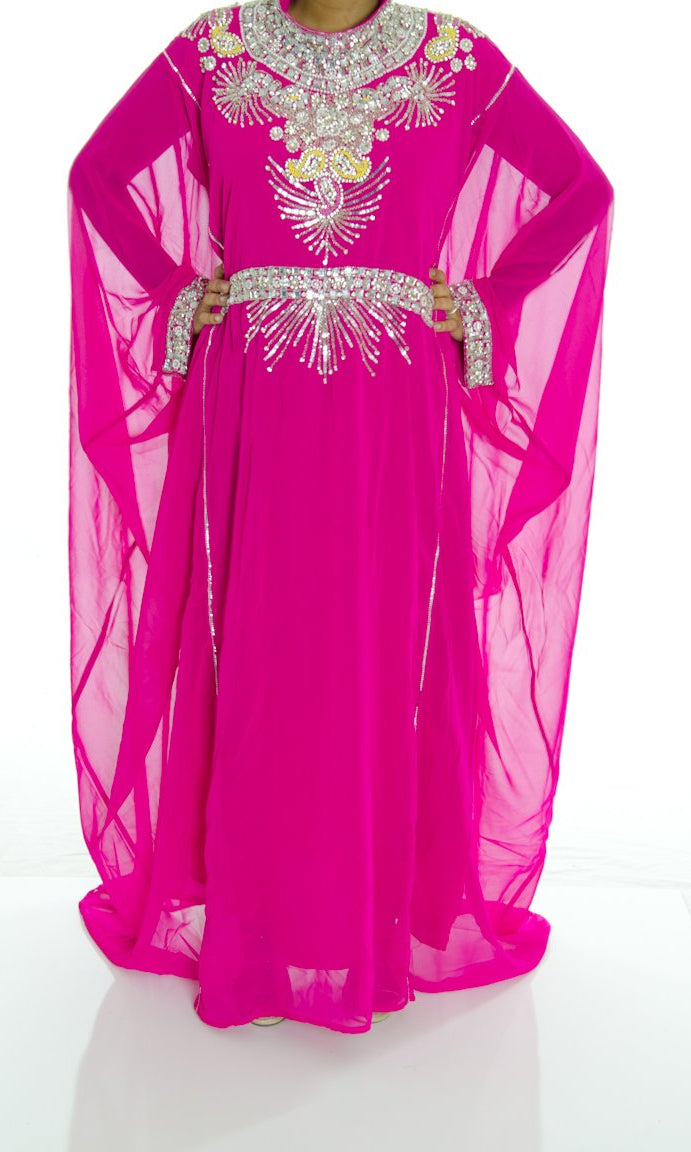 Hot Pink Kaftan Jilabiya Thobe Kabayare