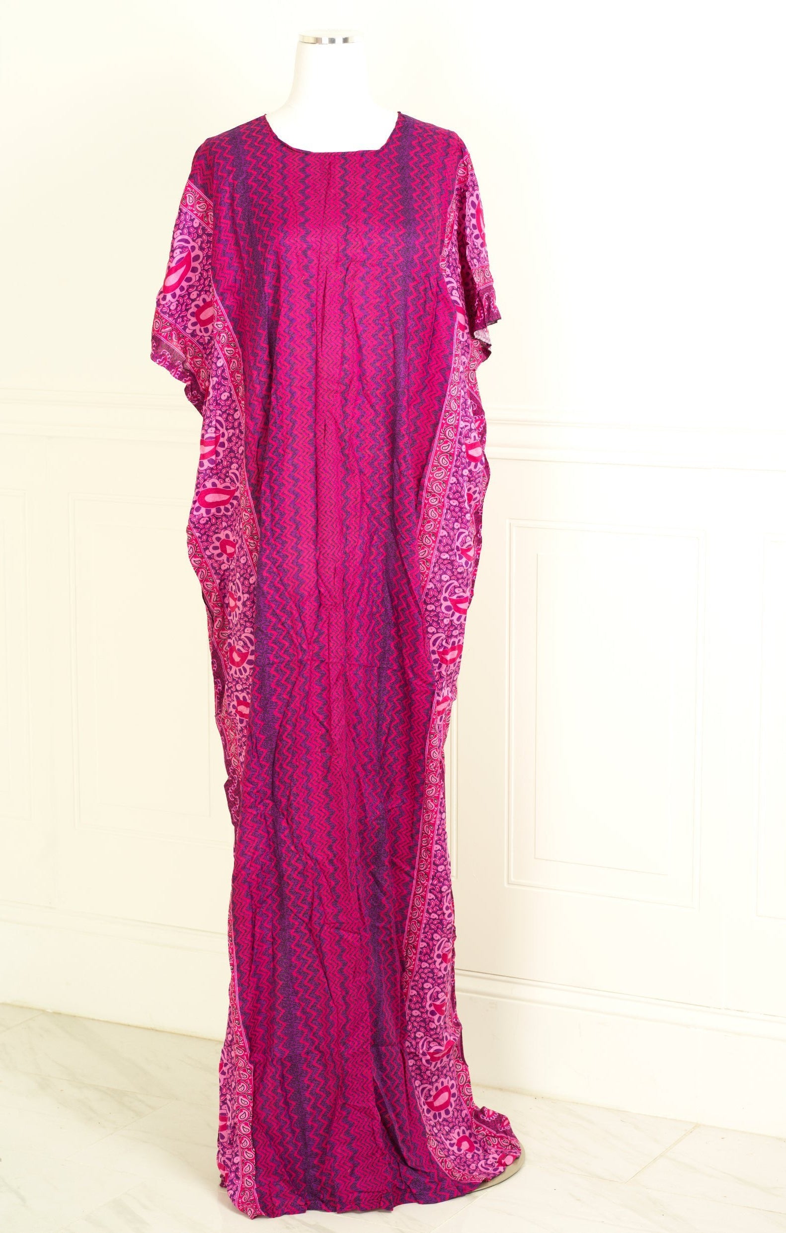 Hot pink print print bati dress KF