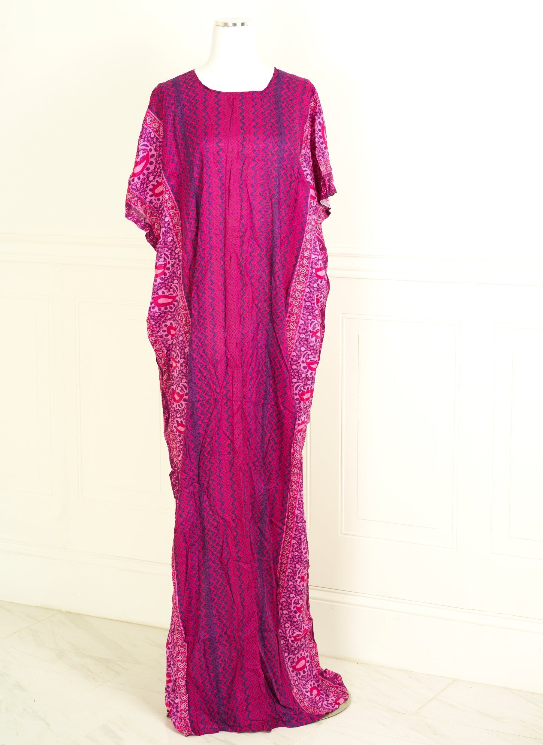 Hot pink print print bati dress KF