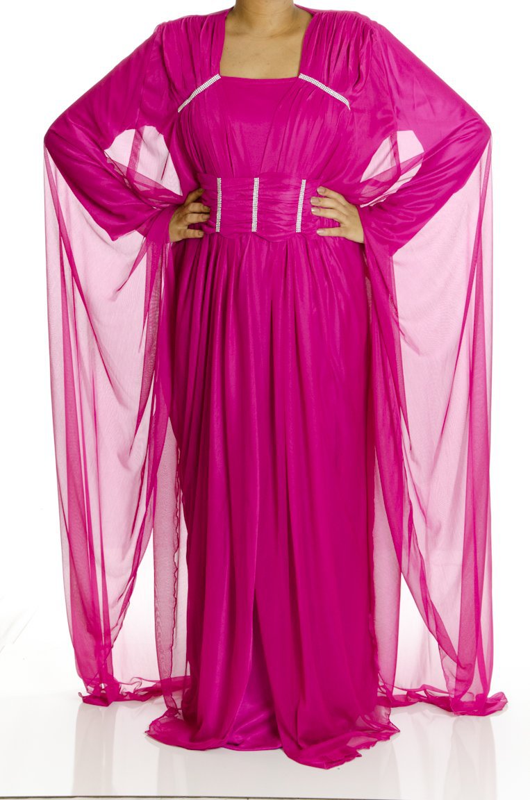 Hot Pink Valet Butterfly Kaftan Kabayare