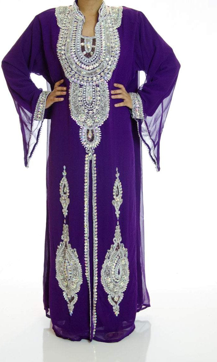 Hot Purple Khaleeji Dress Kabayare