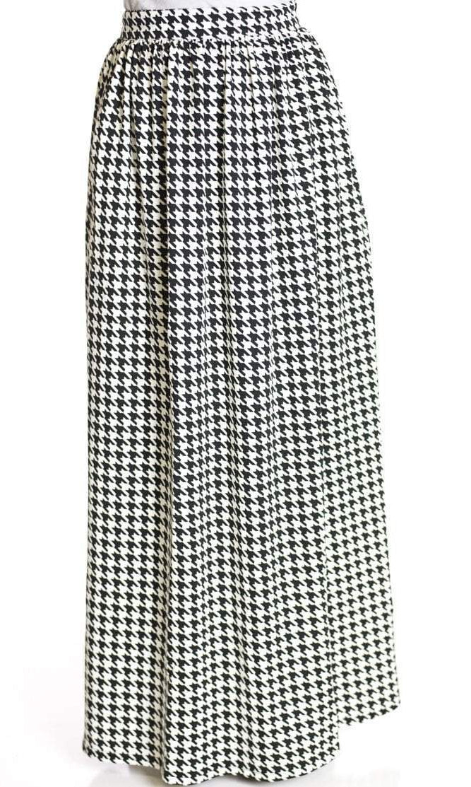houndstooth Maxi Skirt Kabayare